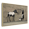 Quadro Banksy Washing Zebra on Concrete (1 Part) Wide