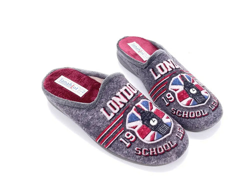 TANAH LOT Ciabatta uomo LONDRA chiusa in tessuto grigio