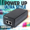 Intellinet 561235 adattatore PoE e iniettore Gigabit Ethernet 48 V (Gigabit Ultra PoE+ Injector, - 1 x 60 W Port, IEEE 802.3bt - and IEEE 802.3at/af Compliant, Plastic Housing [Euro 2-pin plug] Gigab