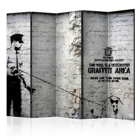 Paravento Banksy Graffiti Area II [Room Dividers]