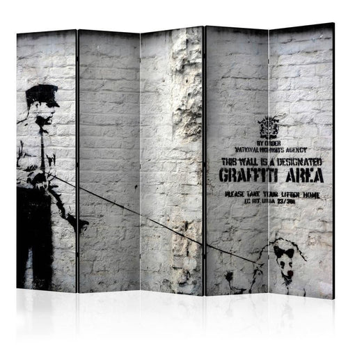 Paravento Banksy Graffiti Area II [Room Dividers]