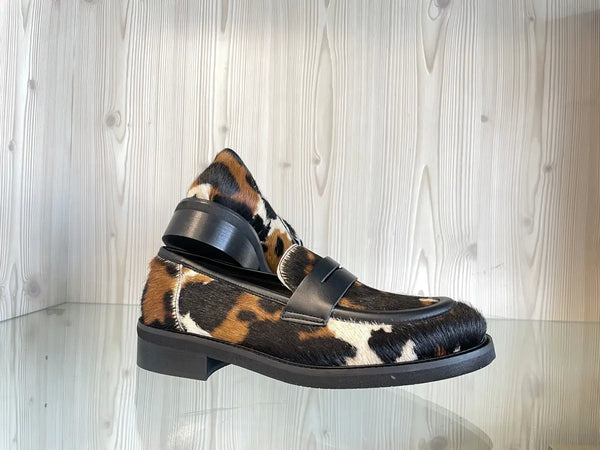 MOSAIQE Mocassino Donna in Pelle Tricolore Mucca