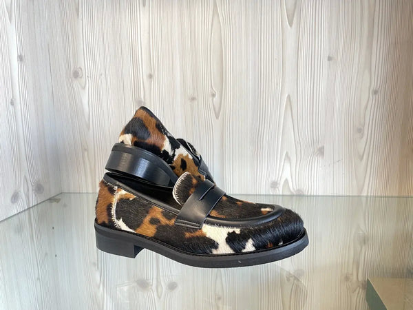 MOSAIQE Mocassino Donna in Pelle Tricolore Mucca