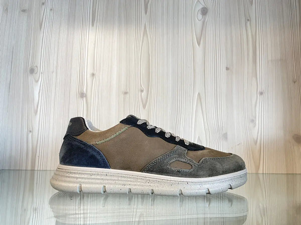 IGI &amp; CO. Sneakers uomo in pelle scamosciata e nabuk Bosco Fango