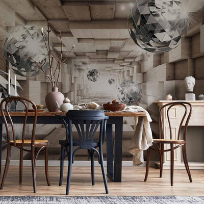 Fotomurale In A Wooden Tunnel