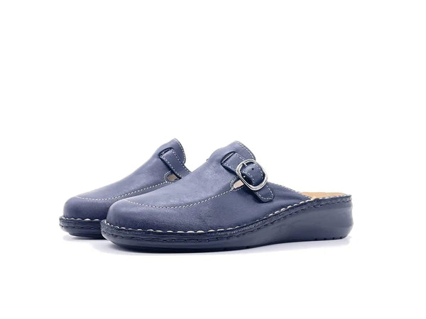 GRUNLAND Ciabatte Estraibili Chiuse Donna Dami Blu