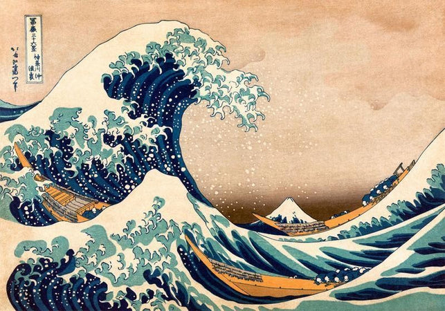 Carta da parati Hokusai la grande onda di Kanagawa