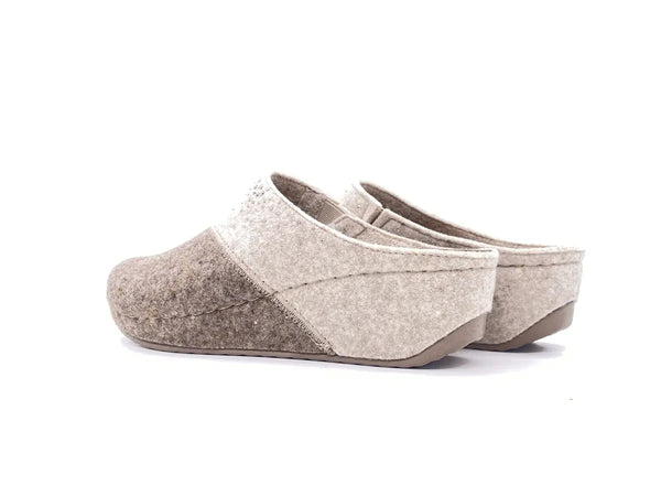 GRUNLAND Ciabatte Chiuse Donna Rapy Taupe Panna