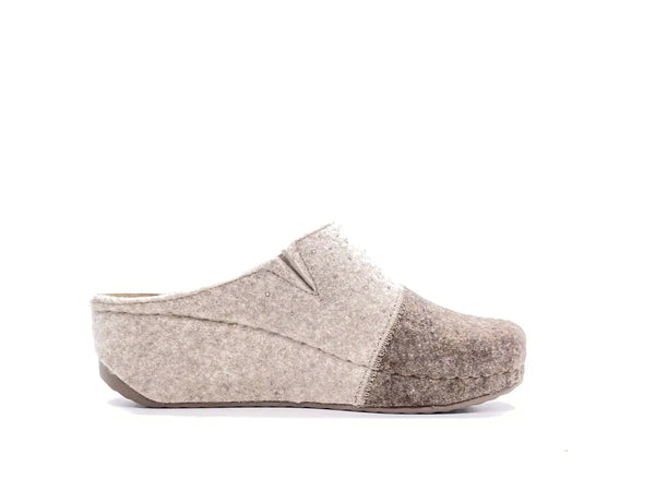 GRUNLAND Ciabatte Chiuse Donna Rapy Taupe Panna