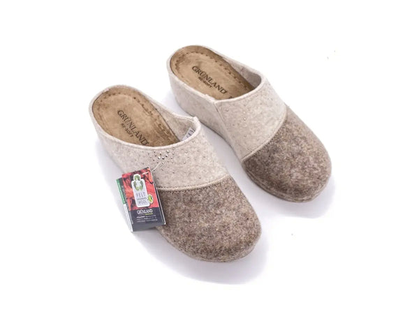 GRUNLAND Ciabatte Chiuse Donna Rapy Taupe Panna