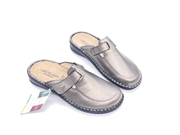 GRUNLAND Ciabatte Estraibili Donna Dami Peltro