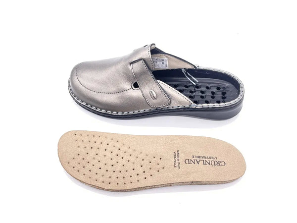 GRUNLAND Ciabatte Estraibili Donna Dami Peltro