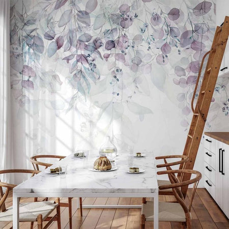 Carta da Parati Tocco Natura Viola Collezione Casa