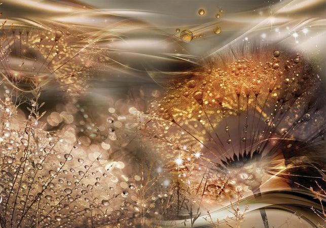 Fotomurale Dandelions' World (Gold)