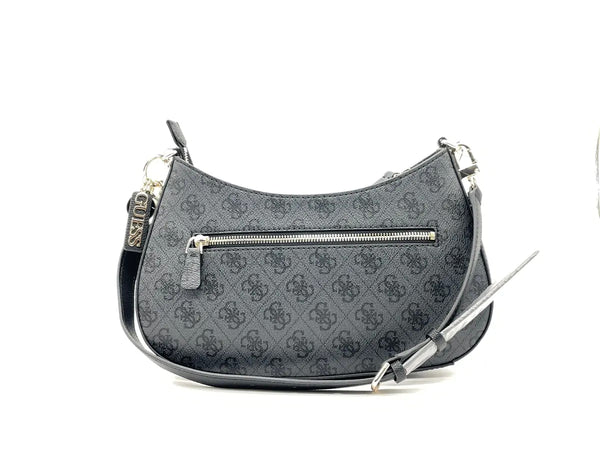 GUESS Borsa mezzaluna a spalla donna NOELLE II Coal Logo