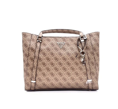 GUESS Borsa a Spalla Donna ECO ERICA Latte Logo