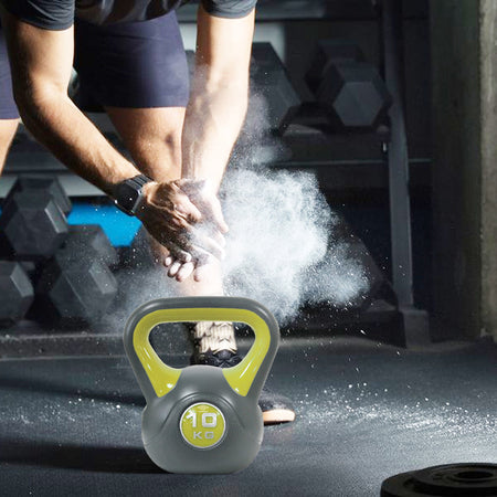 Kettlebell Esercizio Fisico Fitness Peso in Ghisa da 10 kg Impugnatura Ergonomica