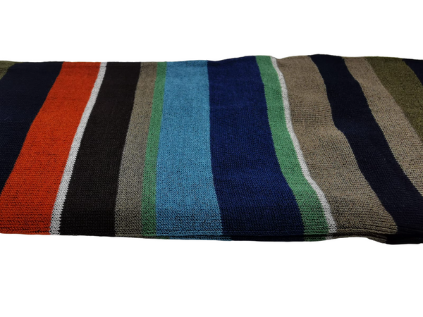 Calze lunghe uomo Gallo - Cotone superleggero - oltremare strisce multicolor