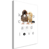Quadro Keep Calm and Love (1 Part) Vertical