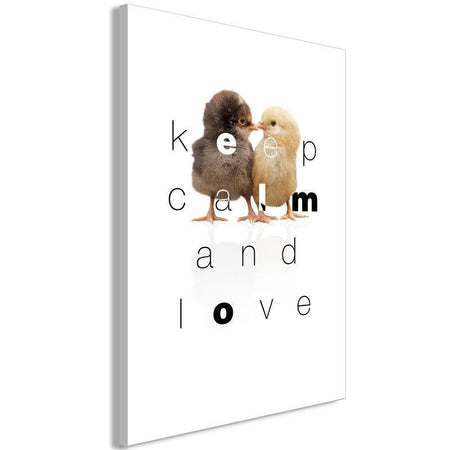 Quadro Keep Calm and Love (1 Part) Vertical