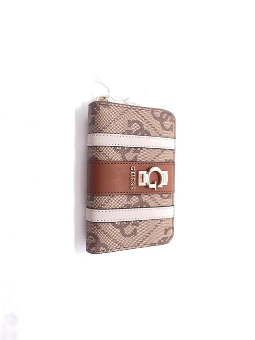 GUESS Portafoglio Donna Erenia Latte Logo