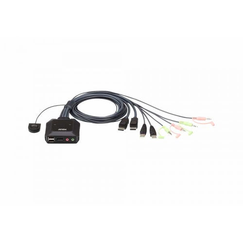 Switch KVM per doppio schermo DisplayPort (ThunderBolt) 2 USB, CS22DP