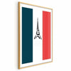 Poster - Graphic Eiffel Tower Against the French Flag