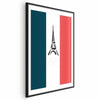 Poster - Graphic Eiffel Tower Against the French Flag