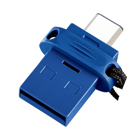 Memoria Pen Drive Verbatim Dual 32 Gb - Doppia interfaccia per porte USB Type-C e USB Type-A - Blu