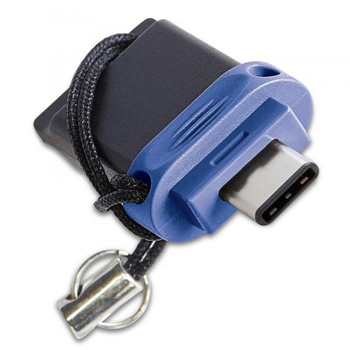 Memoria Pen Drive Verbatim Dual 32 Gb - Doppia interfaccia per porte USB Type-C e USB Type-A - Blu