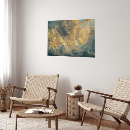 Poster - Last Breath of the Day: Clouds Illuminated by Evening Glow