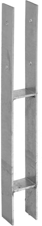 MASIDEF-CONMETALL- SUPPORTO PER PALI AD "H" 101X60MM ZINCATO
