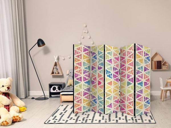 Paravento Letters and Triangles II [divisori da interno]