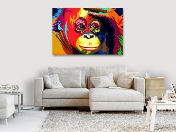 Quadro Colourful Orangutan (1 Part) Wide