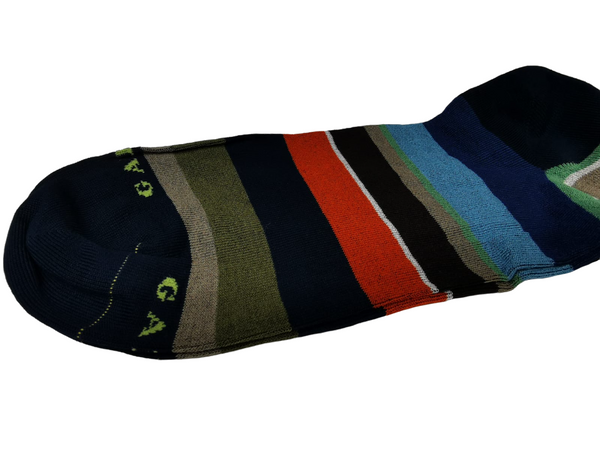 Calze lunghe uomo Gallo - Cotone superleggero - oltremare strisce multicolor