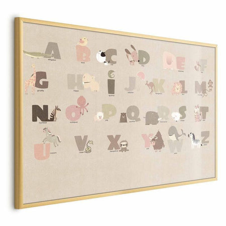 Poster - Beige Alphabet