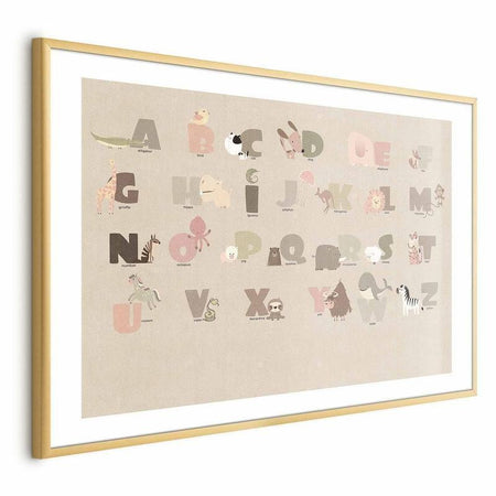 Poster - Beige Alphabet