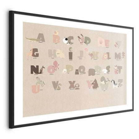 Poster - Beige Alphabet