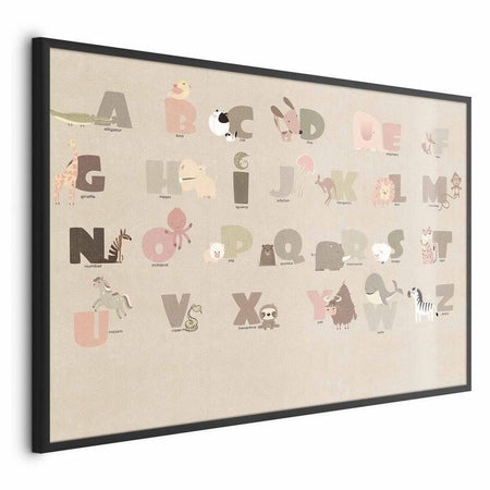 Poster - Beige Alphabet