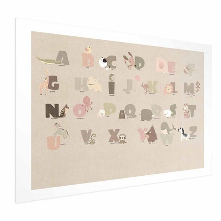 Poster - Beige Alphabet
