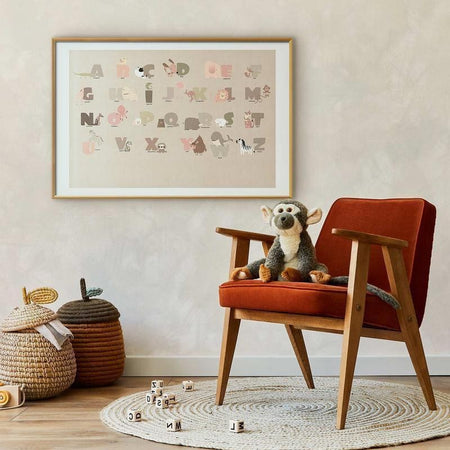 Poster - Beige Alphabet