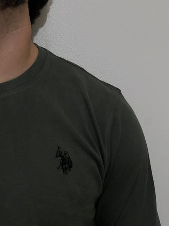 T-shirt manica lunga verde militare