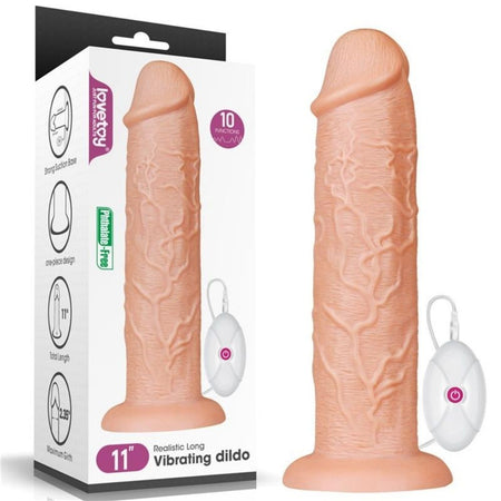 Dildo Gigante Realistico con vibrazione Dildo KING XXL 11" 28 cm