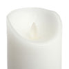 Candela in cera Bianca con luce a led effetto realistico h 15 cm