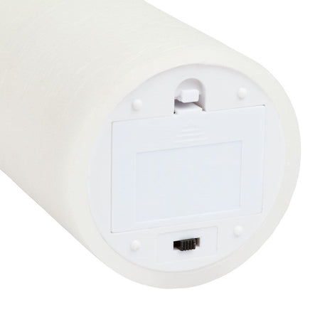 Candela in cera Bianca con luce a led effetto realistico h 15 cm