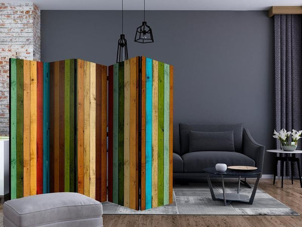 Paravento Wooden rainbow II [divisori da interno]