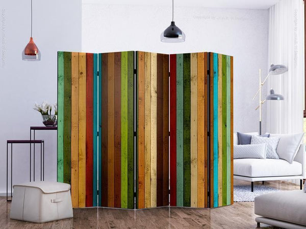 Paravento Wooden rainbow II [divisori da interno]