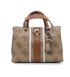 Borsa Guess donna marrone con manici tracolla rimovibile e logo