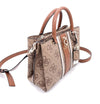 Borsa Guess donna marrone con manici tracolla rimovibile e logo