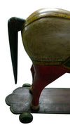 Biscottini Cavallo con ruote in legno dipinto L45xPR151xH155 cm Originale dimensioni